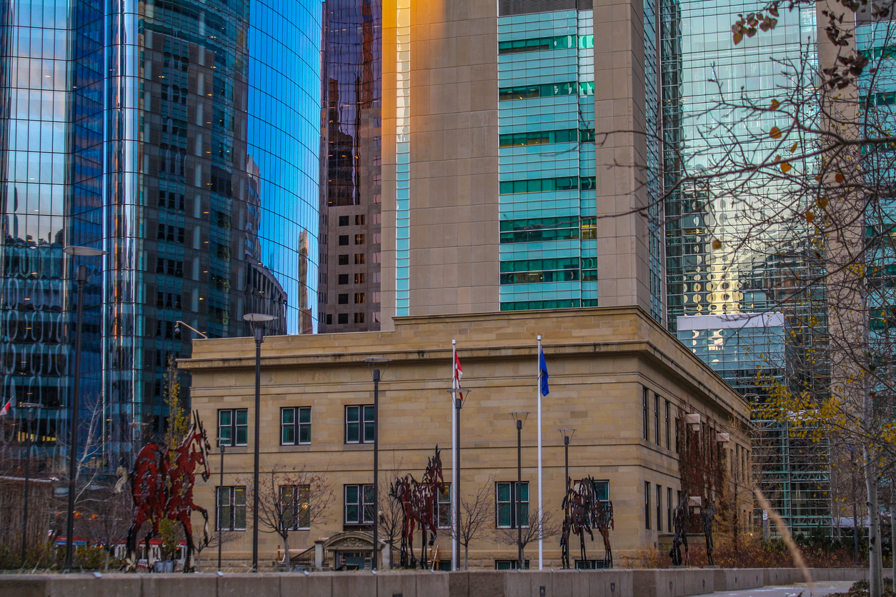 An image of an Alberta court house where people have historically had to go to get a criminal record check in Alberta.