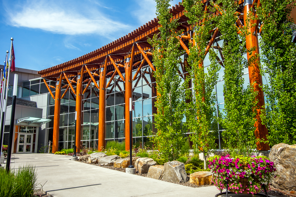 An image of a BC police station where people attend in person to obtain a criminal record check in BC.