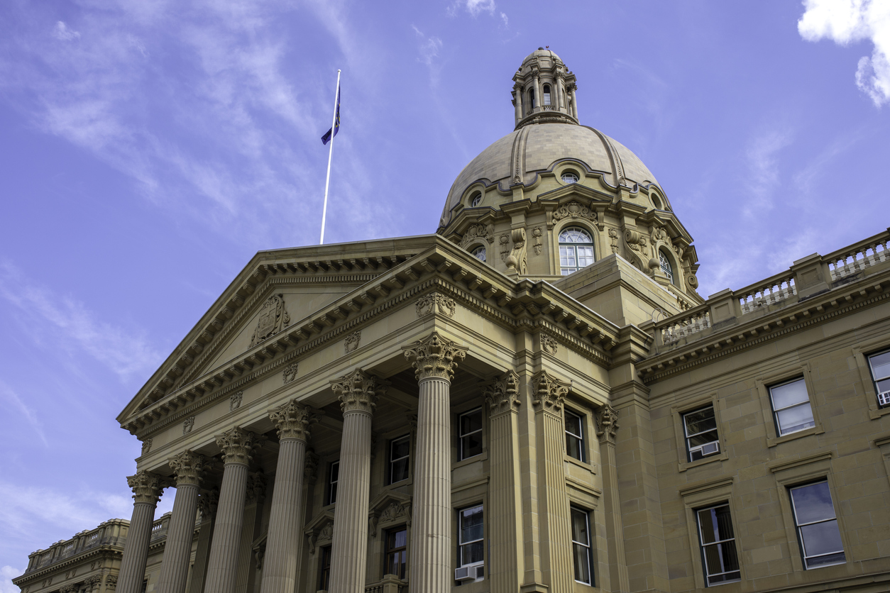 An image of a government building in Edmonton representing the government data included in a Triton criminal background check in Edmonton.