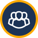 Icon representing background checks for staffing and recruitment