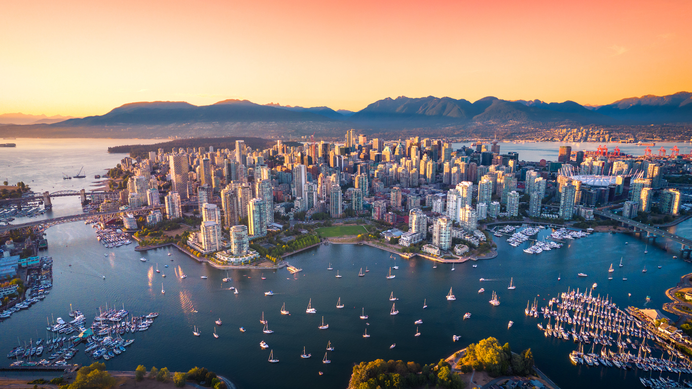 An image of a busy BC city that is a visual representation of Tritons province wide coverage offering criminal record checks in BC province wide.