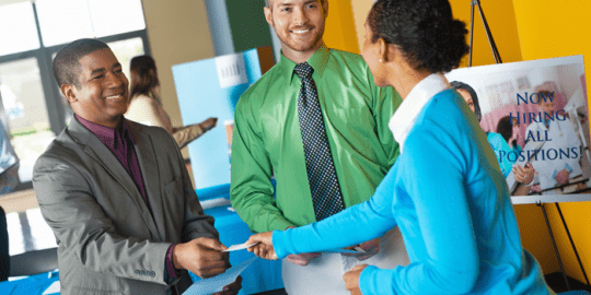 People at a job fair