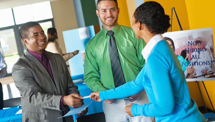 People at a job fair